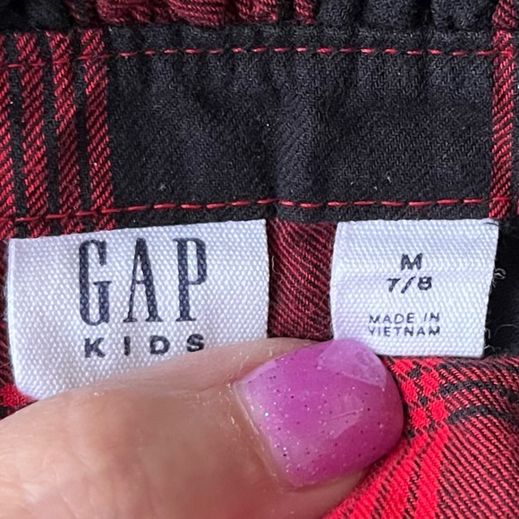 •Gap Kids• Buffalo Plaid Ruffle Dress - Size Medium (7/8) - Picture 2 of 6